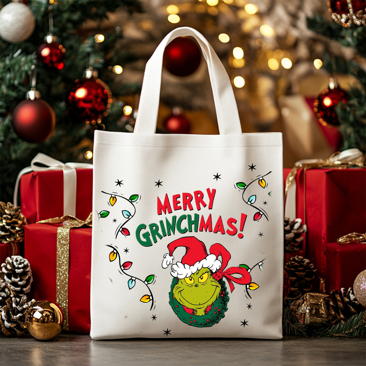 Tote Bag Merry Grinchmas