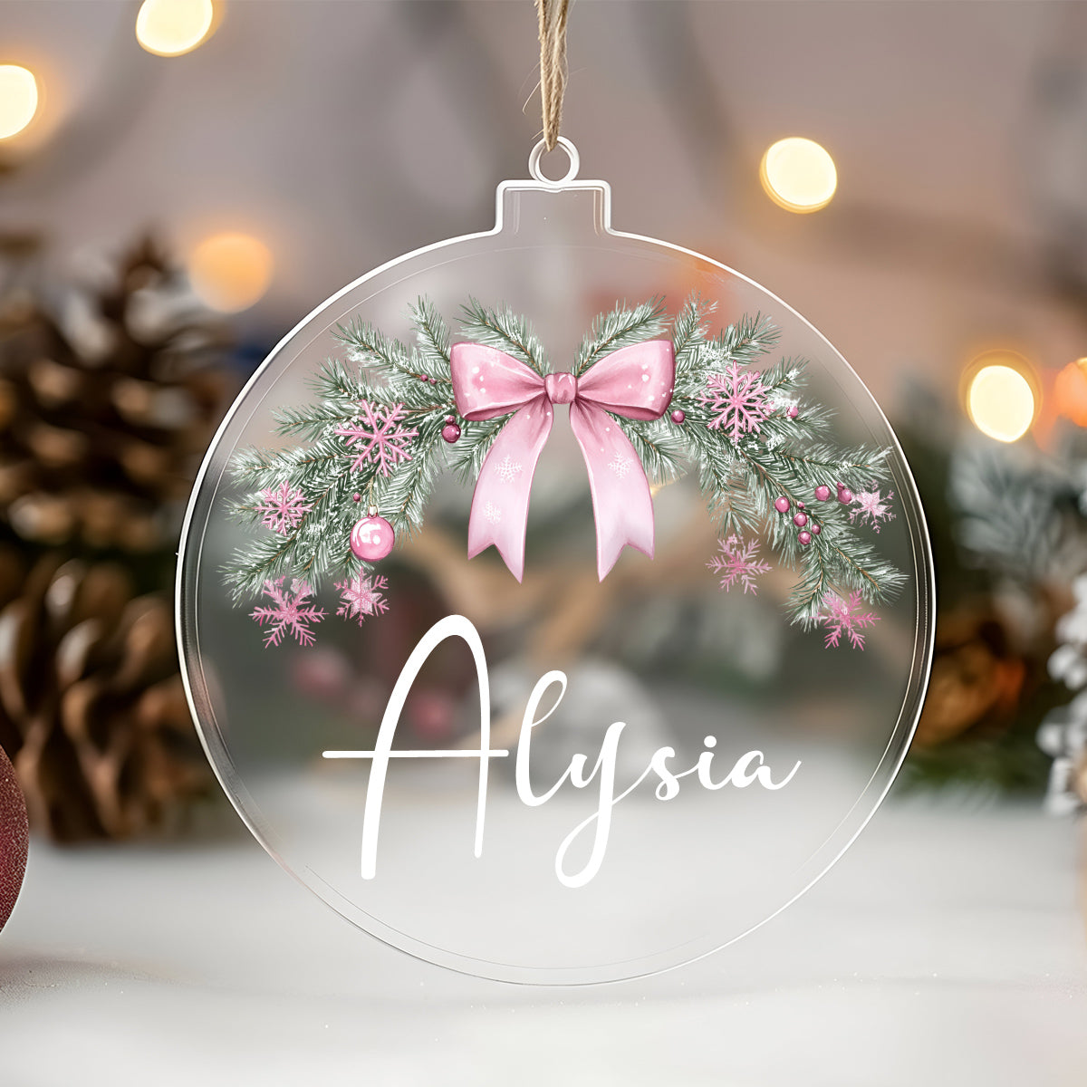 Pallina Ghirlanda rosa