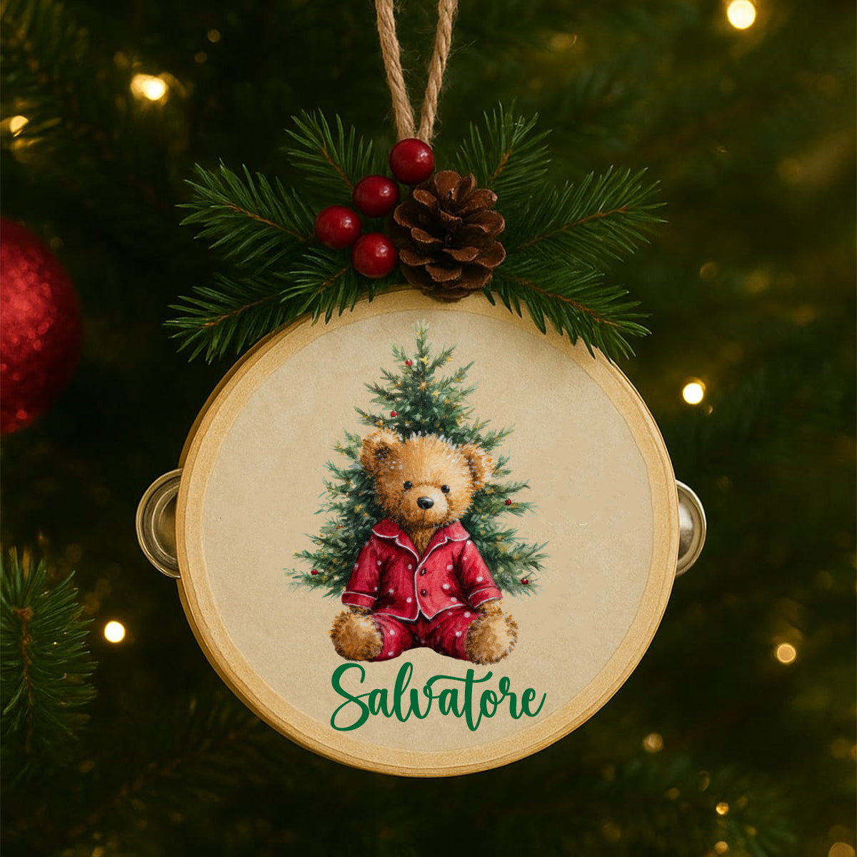 Tamburello Christmas Teddy