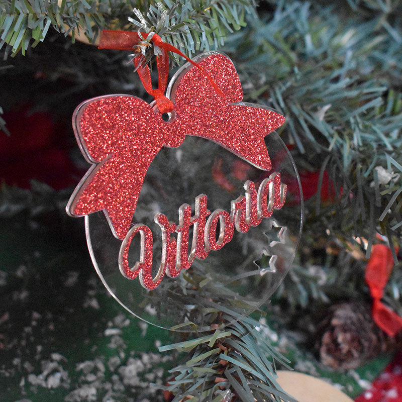 Pallina Nome in glitter