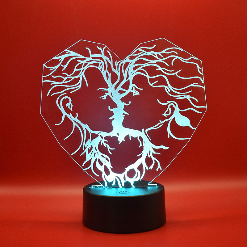 Lampada 3D Due volti