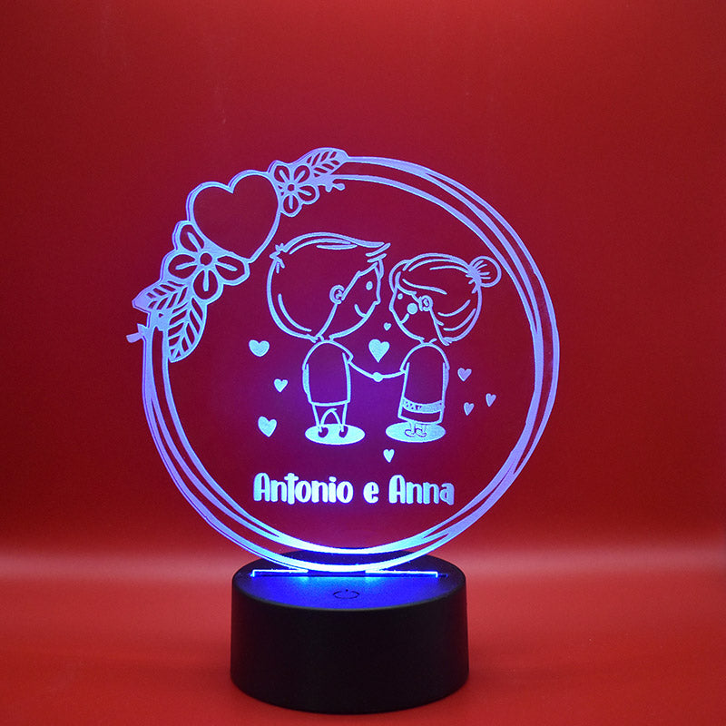 Lampada 3D Innamorati