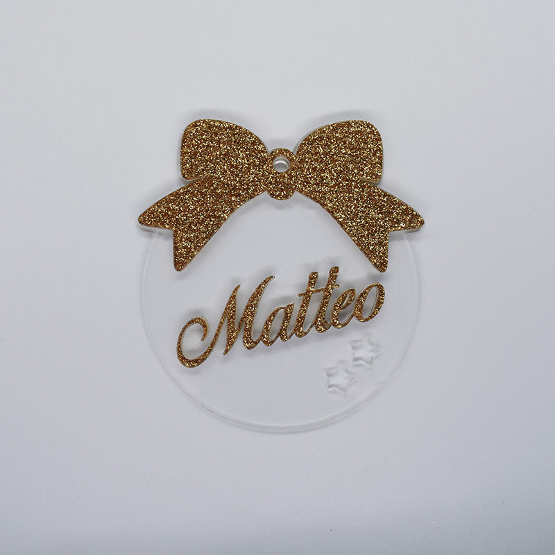 Pallina Nome in glitter