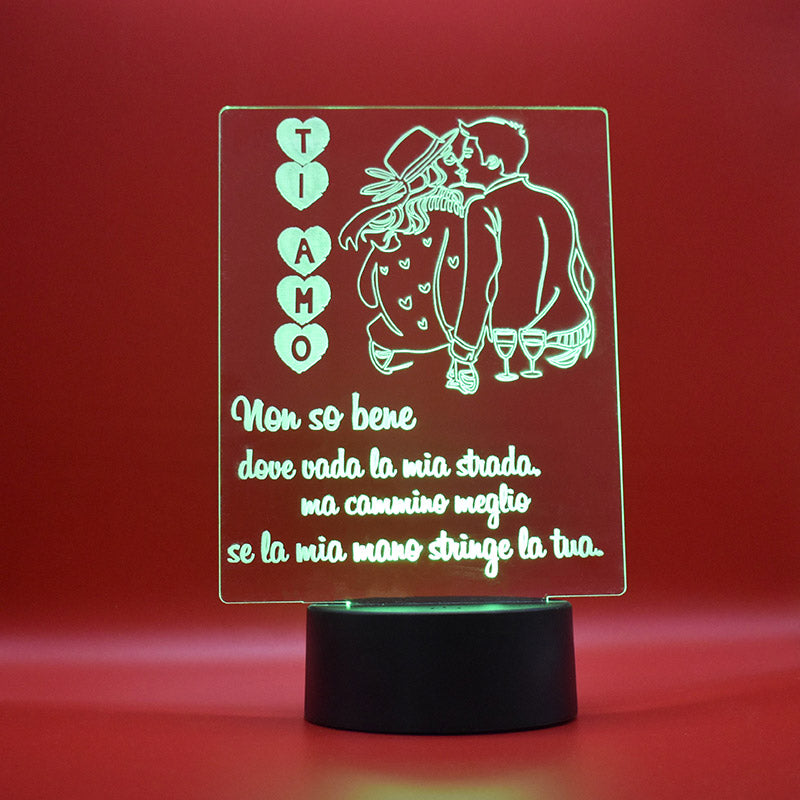 Lampada 3D Ti Amo