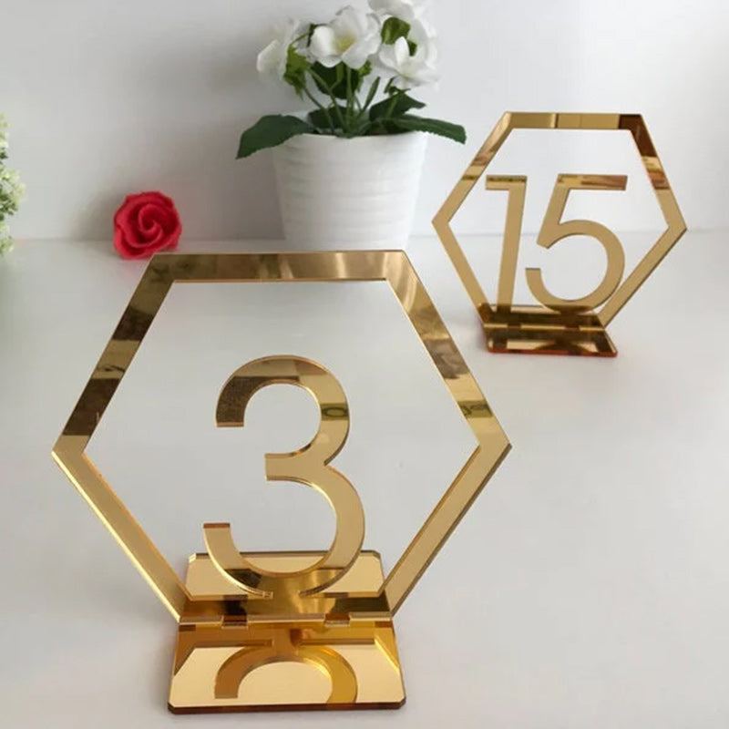 Segnatavolo Esagonale Numero