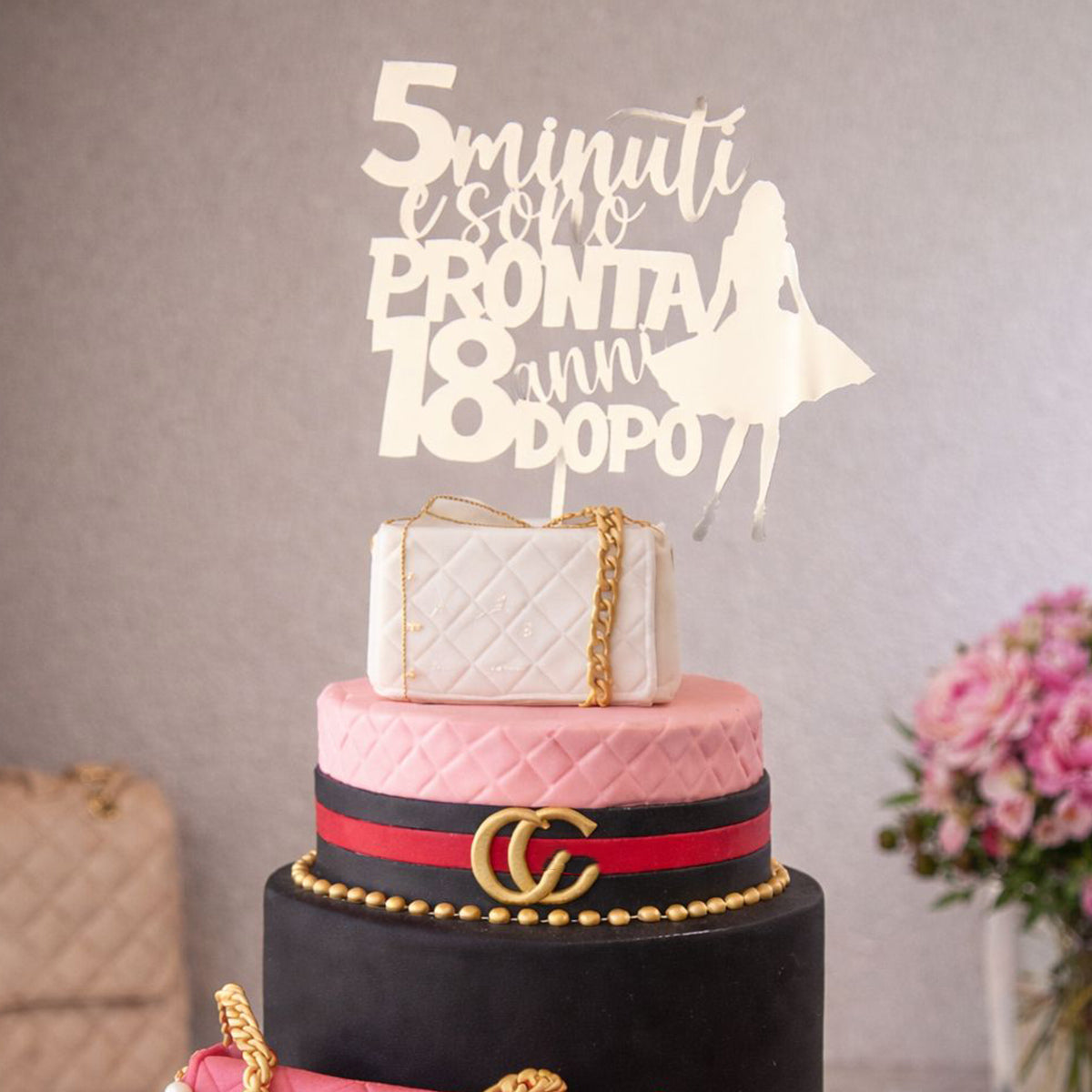 Cake topper 5 minuti e 18 anni dopo