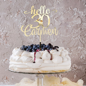 Cake topper ''Hello 30''