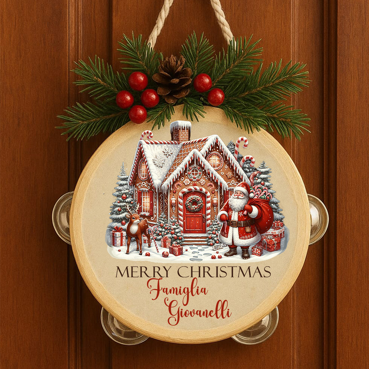 Tamburello Fuoriporta Casa di Natale