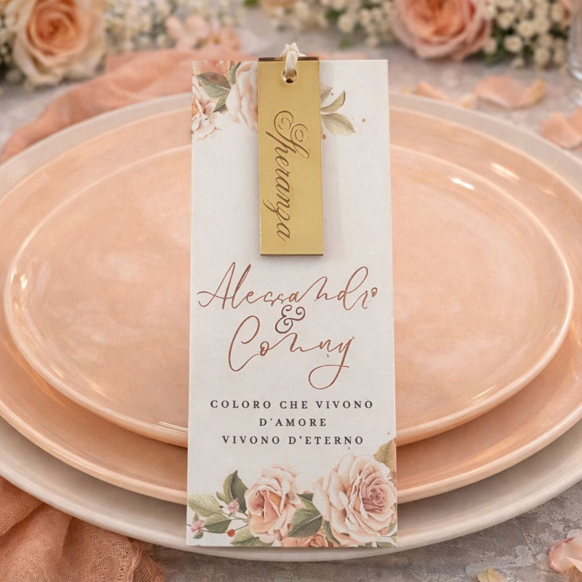 Segnaposto Peach Flower