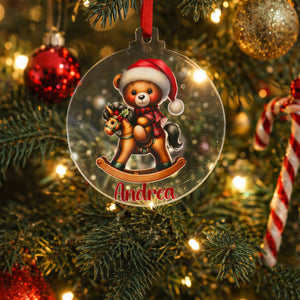 Pallina Orsetto su cavallino