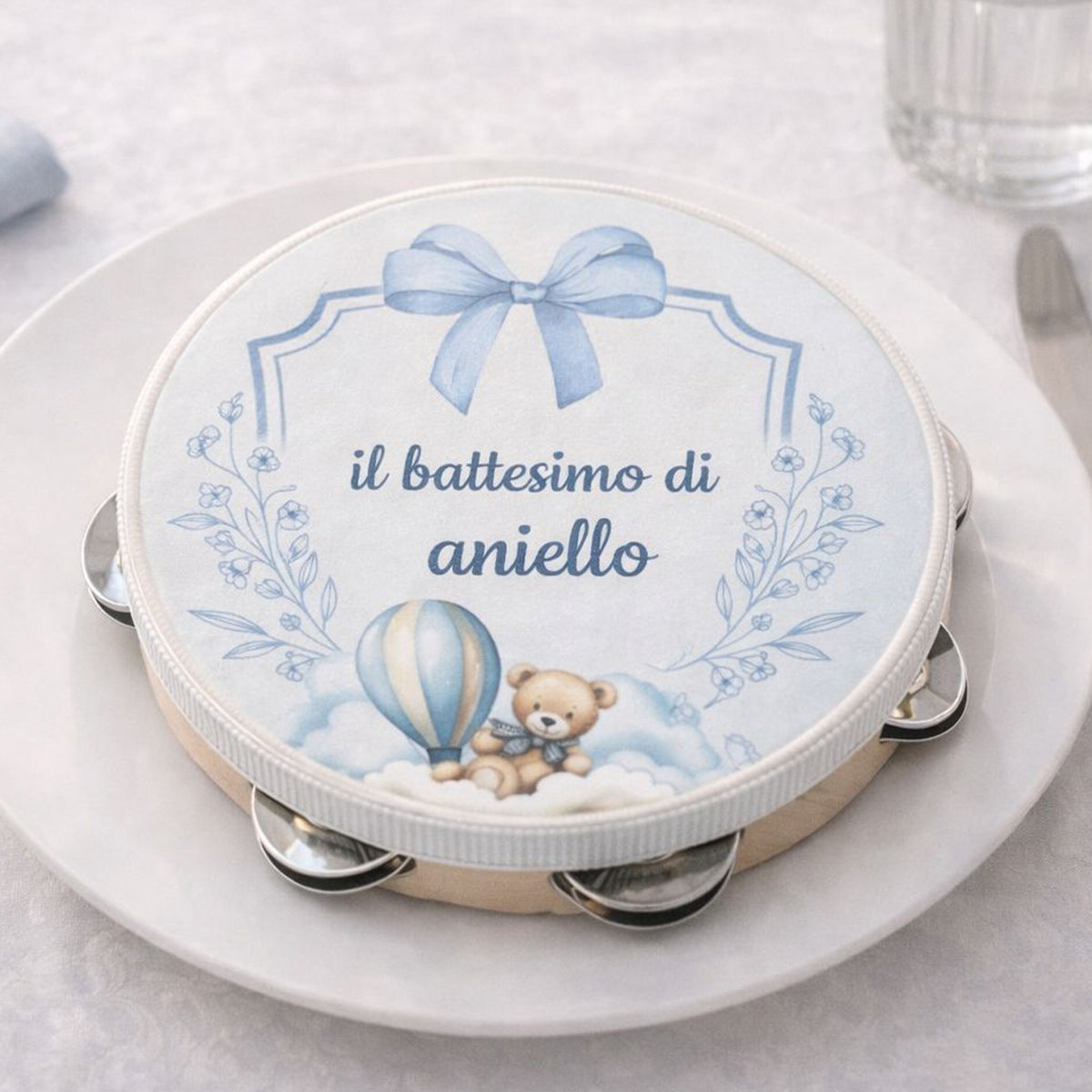 Tamburello Teddy blu