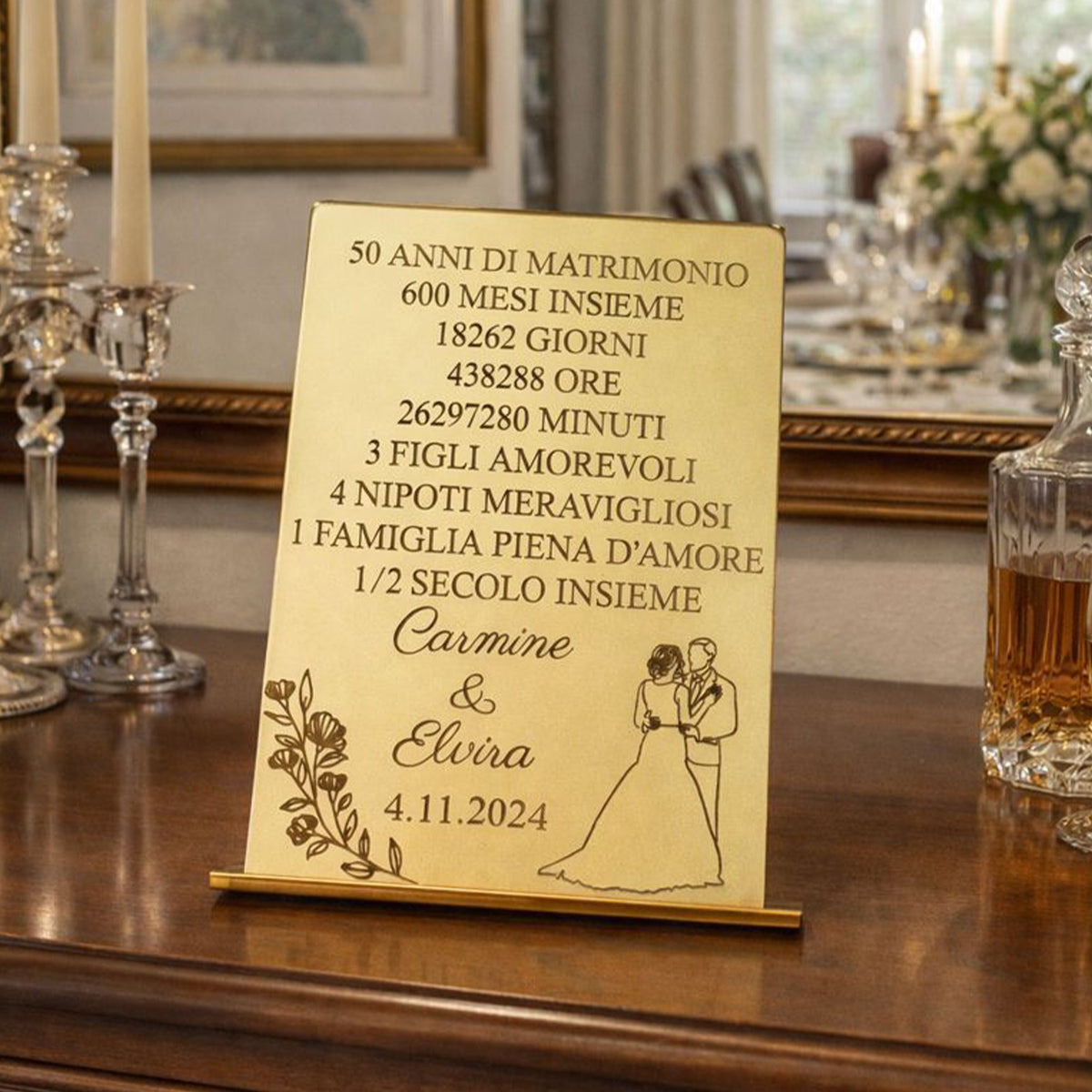 Targhetta 50 Wedding