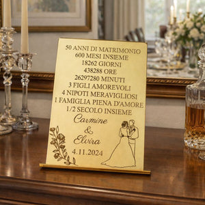 Targhetta 50 Wedding