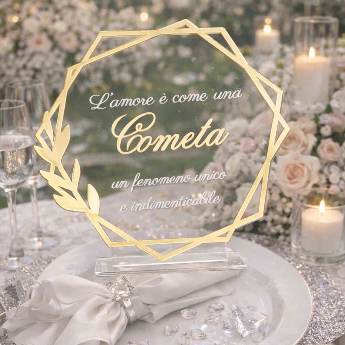 Segnatavolo Esagono Stellare