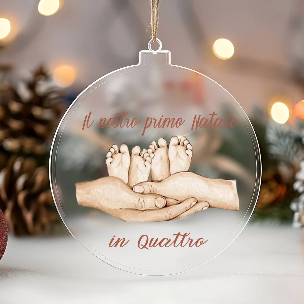 Pallina Natale in quattro
