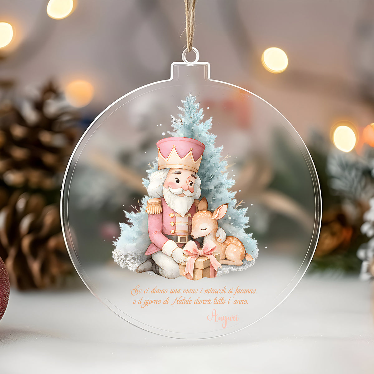 Pallina Schiaccianoci rosa