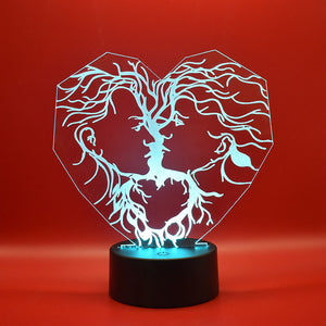 Lampada 3D Due volti