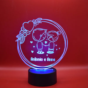 Lampada 3D Innamorati