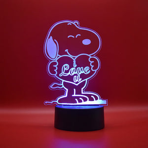 Lampada 3D Snoopy 