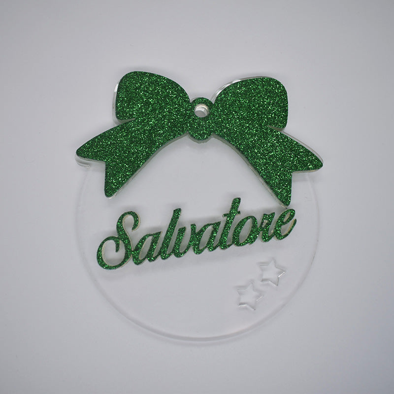 Pallina Nome in glitter