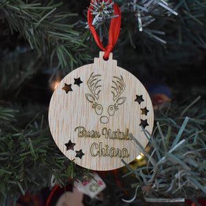 Pallina Buon Natale Renna