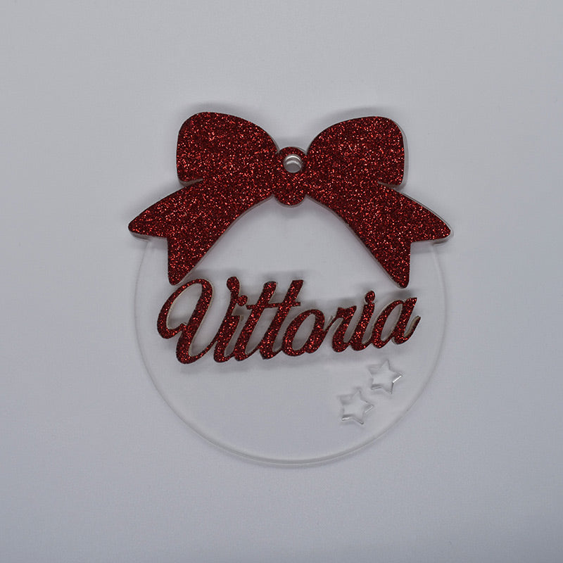 Pallina Nome in glitter