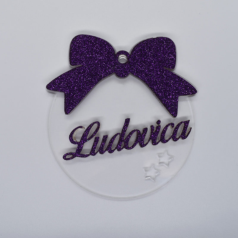 Pallina Nome in glitter