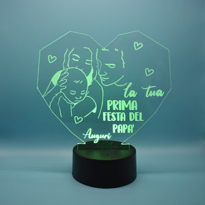 Lampada 3D la tua prima festa del Papà