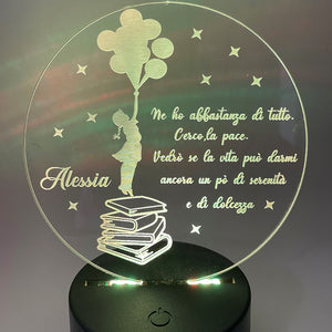 Lampada 3D Libro Personalizzabile