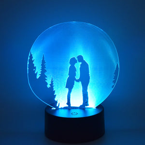 Lampada 3D Paesaggio e Innamorati