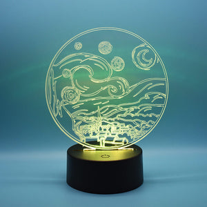 Lampada 3D Notte Stellata