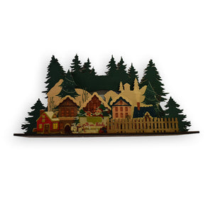 Paesaggio di Natale colorato