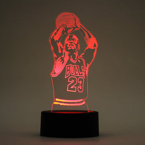 Lampada 3D Michael Jordan