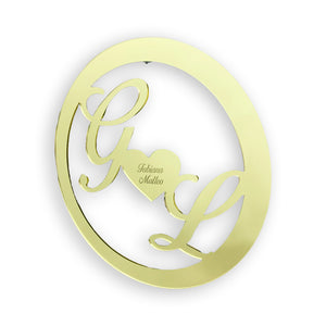 Fuoriporta con iniziali e nomi